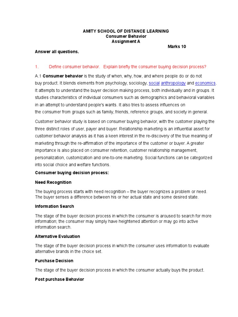 Consumer Behavior 1 | PDF | Attitude (Psychology) | Consumer Behaviour