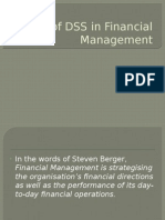 Uses of DSS in Financial Management
