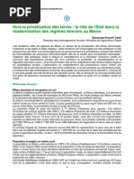 Bensouda Korachi Taleb - Vers La Privatisation Des Terres Le Rôle de l'Etat Dans La Modernisation Des Régimes Fonciers Au Maroc