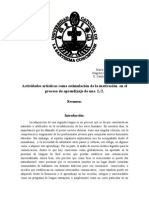 Actividades Artísticas Como Estimulación de La Motivación en El Proceso de Aprendizaje de Una L 2