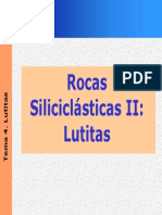 Rocas Siliciclasticas Lutitas