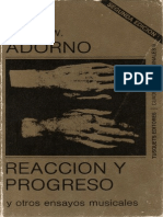 Adorno Theodor - Reacción y Progreso