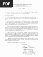 First Presidency Letter Regarding Policy Change