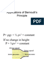 Applications of Bernoulli Principle