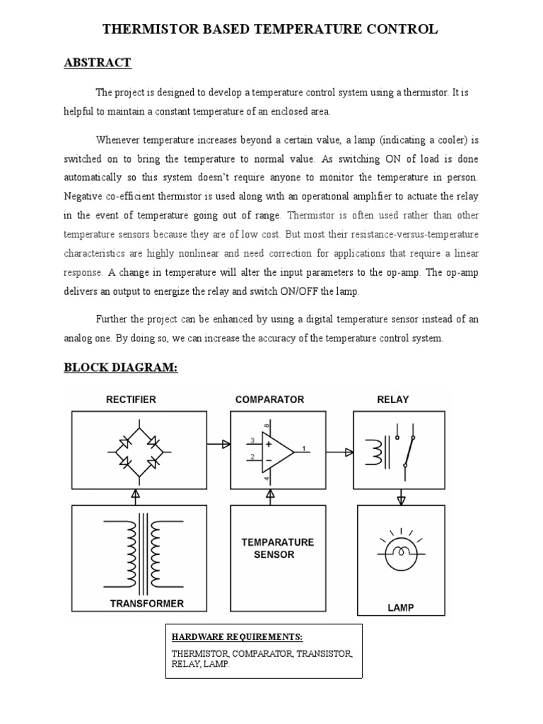 Thermistor-Based Temperature Control System | PDF
