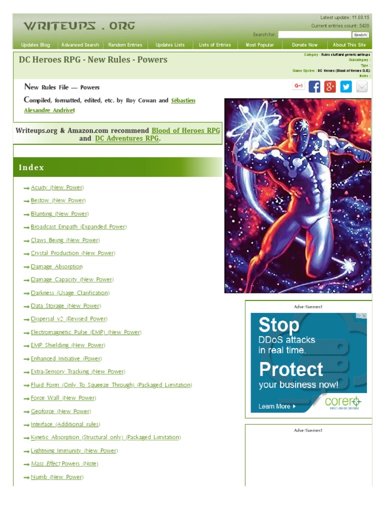 Blood of Heroes RPG Power Updates | PDF | Earthquakes | Volcano