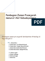 Pembagian Zaman Prasejarah Menurut Alat Kebudayaannya