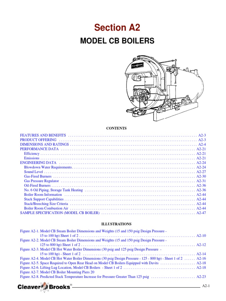 Section a2 Calderas Cleaver Brooks Especificaciones Tecnicas Furnace