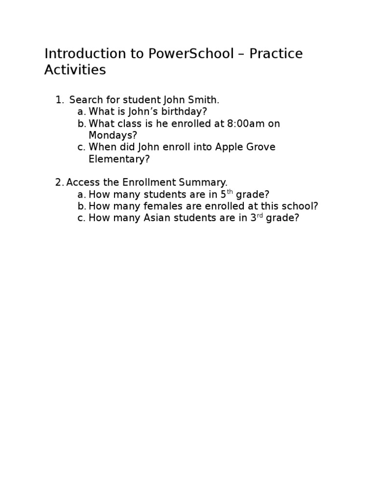 PowerSchool Student Search Guide | PDF