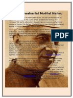 Pandit Jawaharlal Motilal Nehru