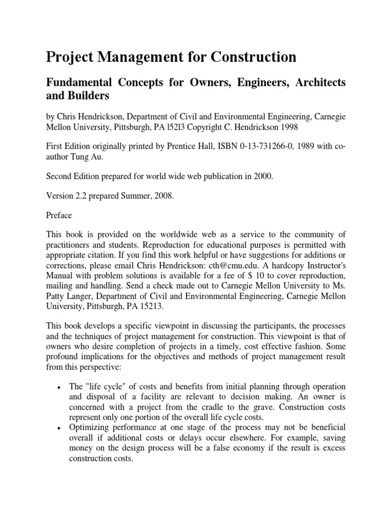 Construction Management Halpin 4th Edition Solutions Manual