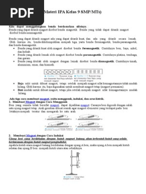 Soal Dan Pembahasan Kemagnetan Kelas 9 Smp