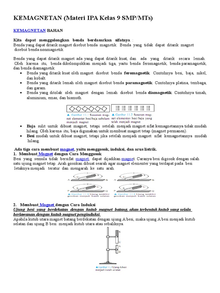 Soal Mengenai Elektromagnetik Kelas 9 Smp Dan Pembahasannya