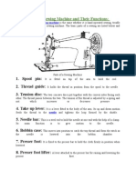Basic Parts of A Sewing Machine and Their Functions