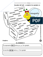 Ejercicios de Ortografía 5º y 6º Nivel K Z. G Suave