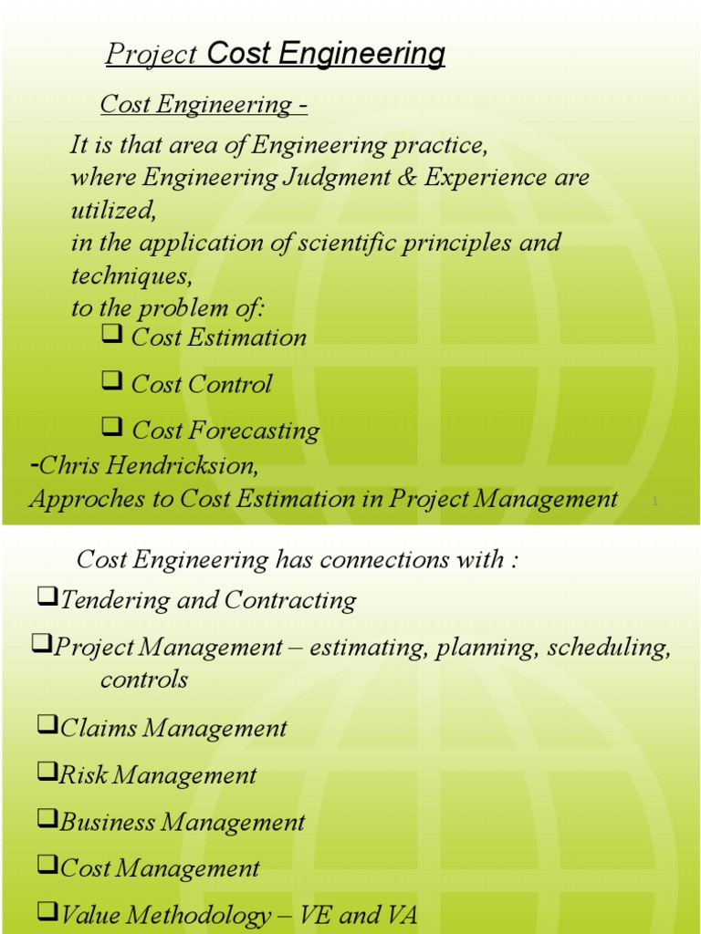 Project Cost Estimation - Pem9 | PDF | Project Management | Engineering