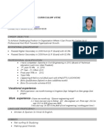 Vocational Experience: Curriculum Vitae