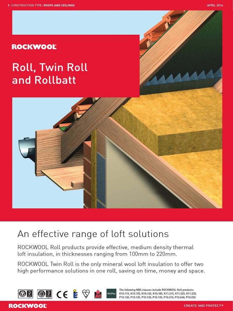 Rockwool Roll Datasheet.pdf Thermal Insulation Electrical Wiring