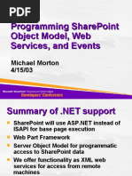 Programming Sharepoint Object Model, Web Services, and Events