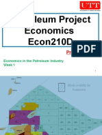 Petroleum Project Economics 01