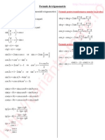 Formule Trigonometrie PDF