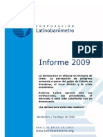 Informe Latinobarometro 2009