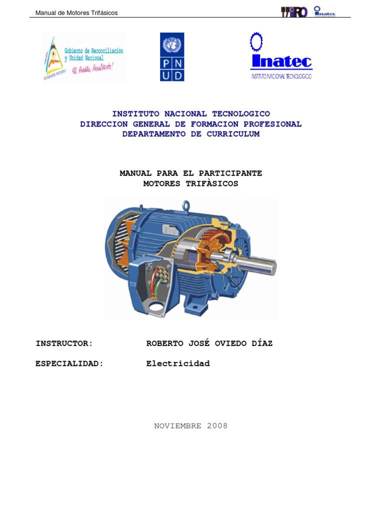 Manual de Motores Trifásicos | PDF | Motor eléctrico | Corriente eléctrica
