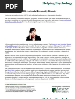 Download ASPD  Antisocial Personality Disorder by Helping Psychology SN28967749 doc pdf