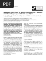 Optimization of The Process For Biodiesel Production Using A Mixture of Immobilized and Lipases