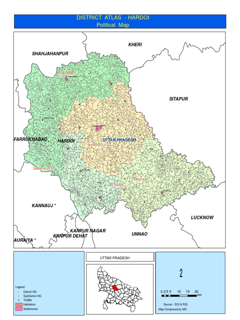 Hardoi District Political Map | PDF