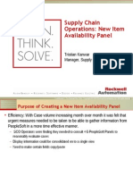 Supply Chain Operations: New Item Availability Panel