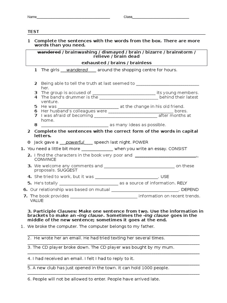 English Language Exercises | PDF | Language Arts & Discipline