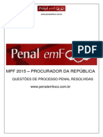 Prova - Mpf - Processo Penal