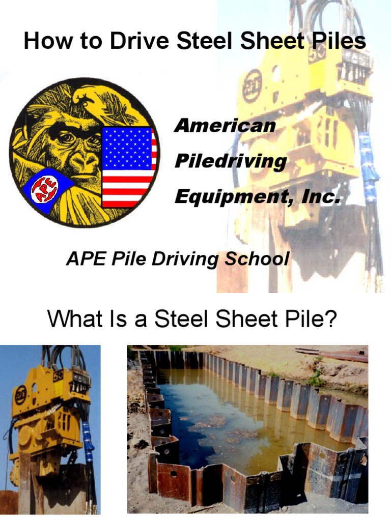 Guide to Driving Steel Sheet Piles | PDF | Deep Foundation | Mass