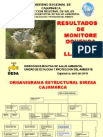 Resultados de monitoreo de la cuenca del Río Llaucano