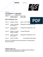 LÄSÅRSDATA 2010/2011: Höstterminen 2010