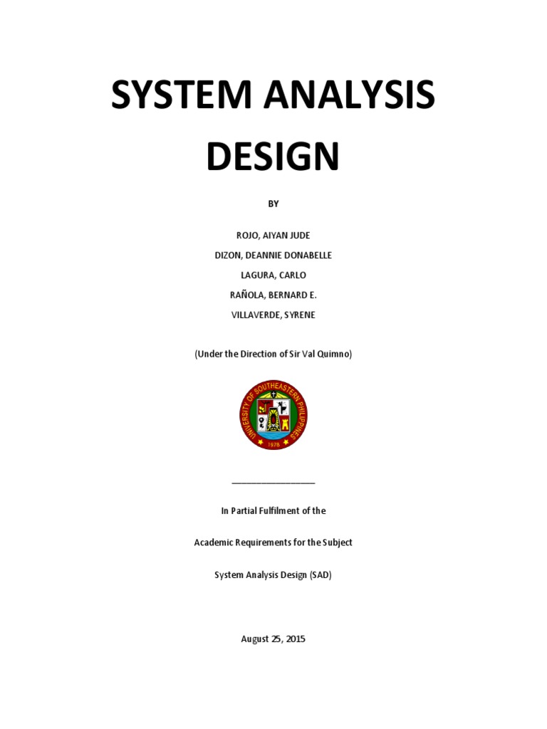 System Analysis and Design Project PDF Human Resource Management