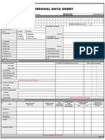 CSC Form 212, Revised 2005 (Personal Data Sheet)