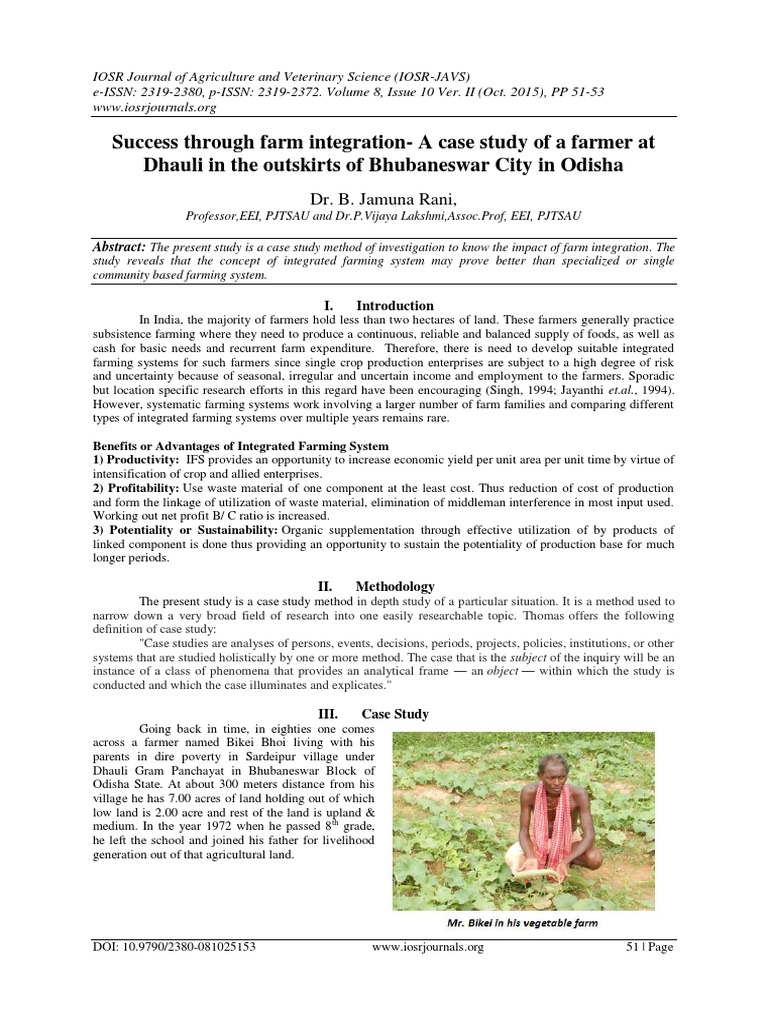 Integrated Farming Success Story | PDF | Farms | Agriculture