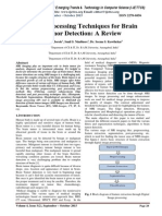 Image Processing Techniques For Brain Tumor Detection: A Review