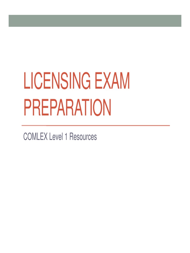 COMLEX Level 1 Study Resources Guide | PDF | United States Medical ...