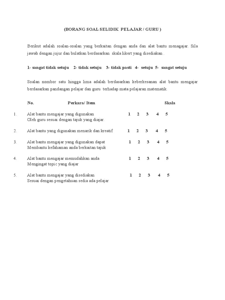 Borang Soal Selidik ABM  PDF