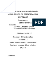 Informe Ciclo Básico de Refrigeración