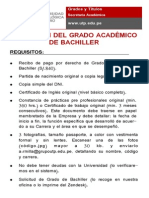 Procedimiento para El Bachiller