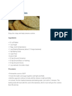 Banana Cookies: Ingredients