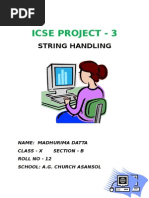 PROJ 2 String Handling