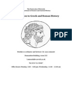 Warwick Module Intro to Greek and Roman History