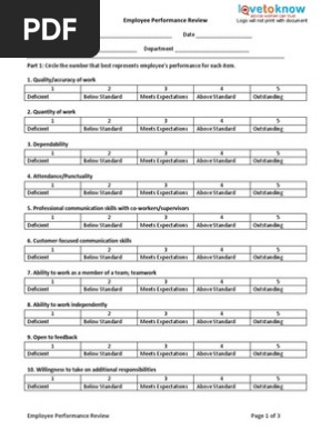 874 Employee Performance Review