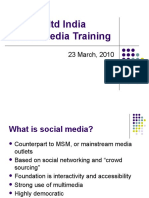 Unltd India Social Media Training: 23 March, 2010