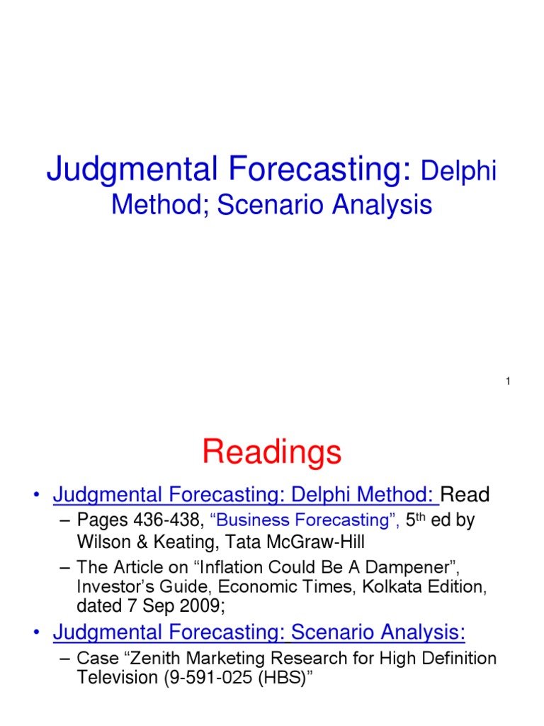 Delphi Method - Scenario Analysis | PDF | Forecasting | Business